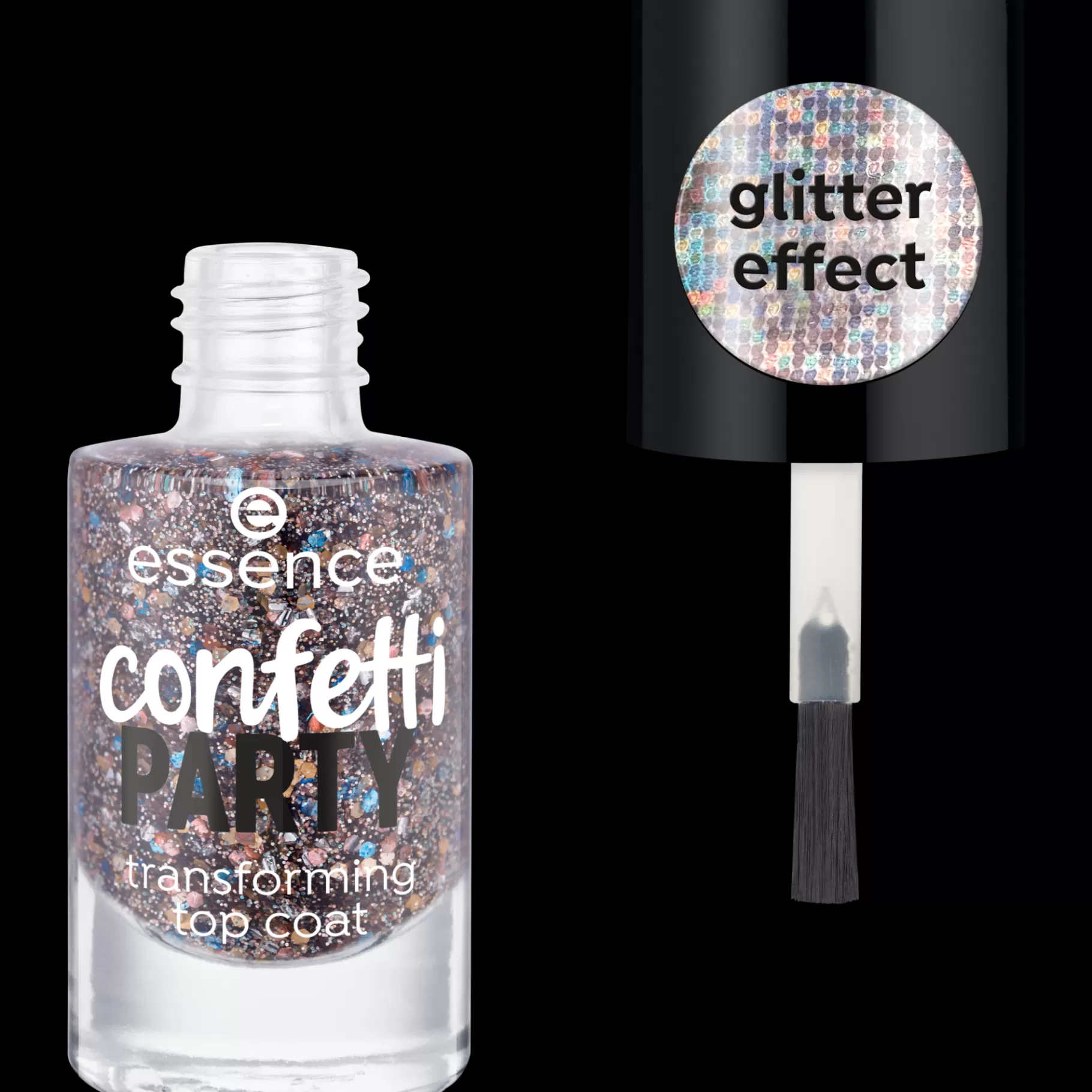 essence confetti PARTY transforming top coat Flash Sale