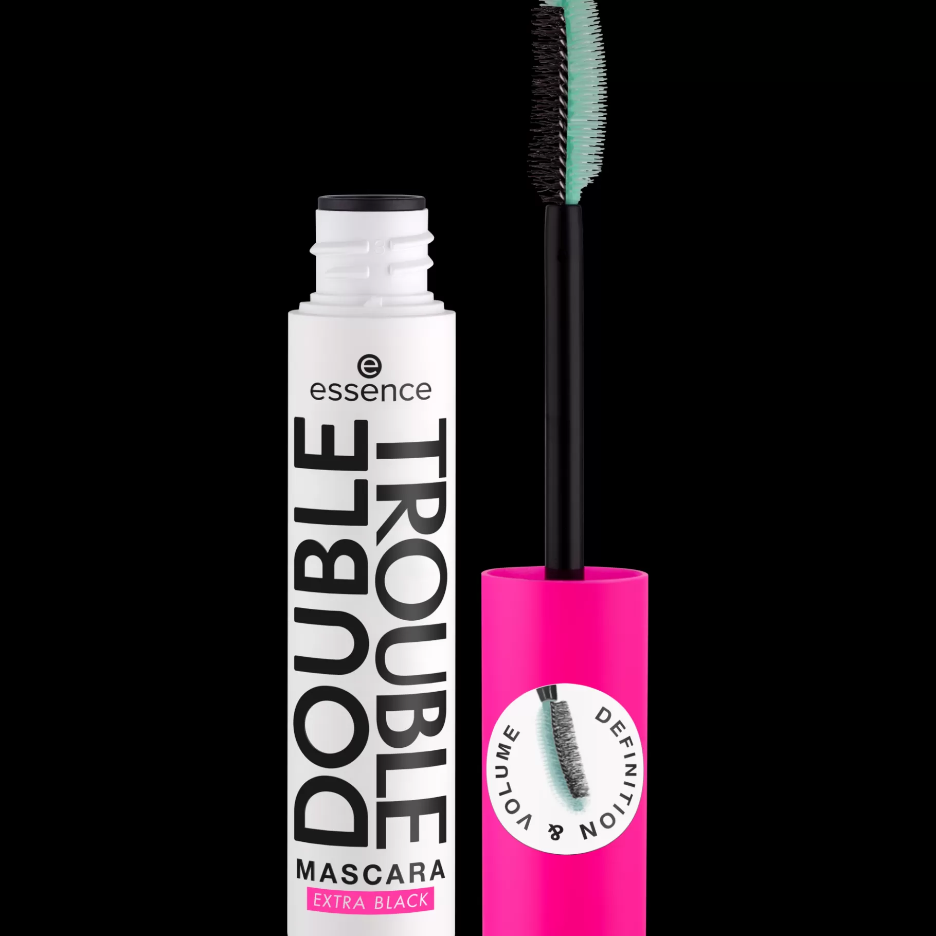 essence DOUBLE TROUBLE MASCARA EXTRA BLACK Flash Sale