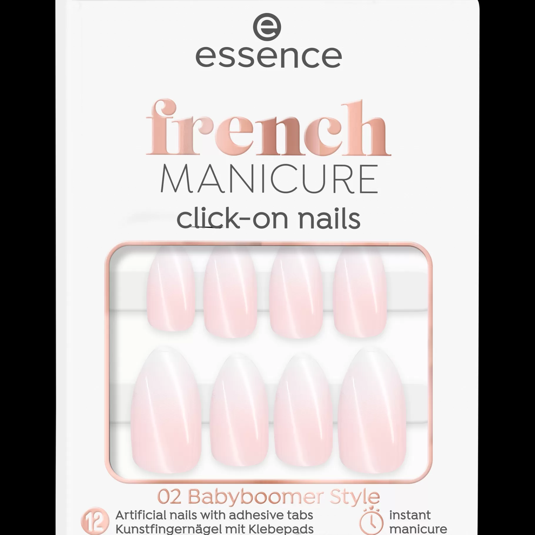 essence french MANICURE click-on nails 02 - Babyboomer Style Store