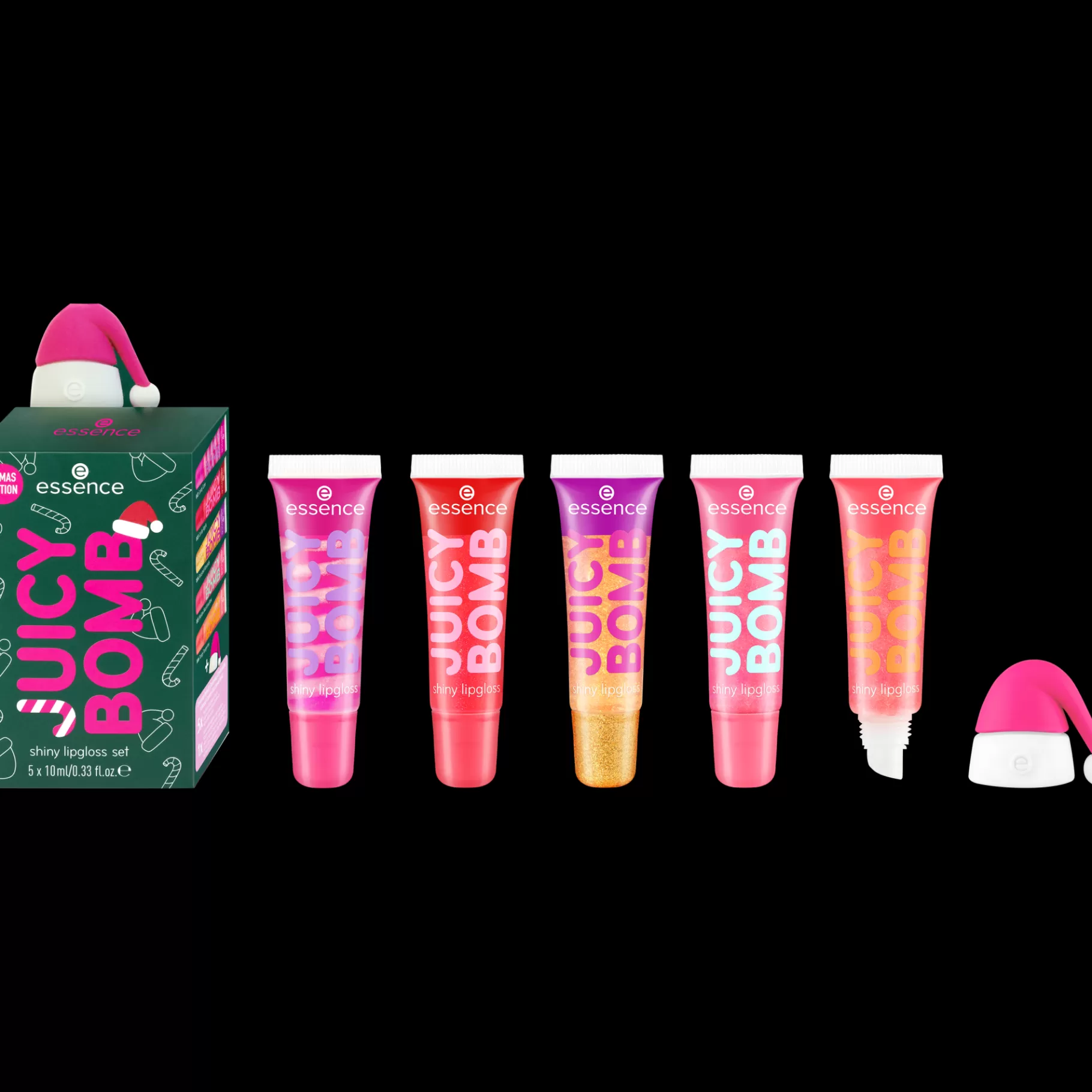 essence JUICY BOMB Xmas edition shiny lipgloss set Clearance