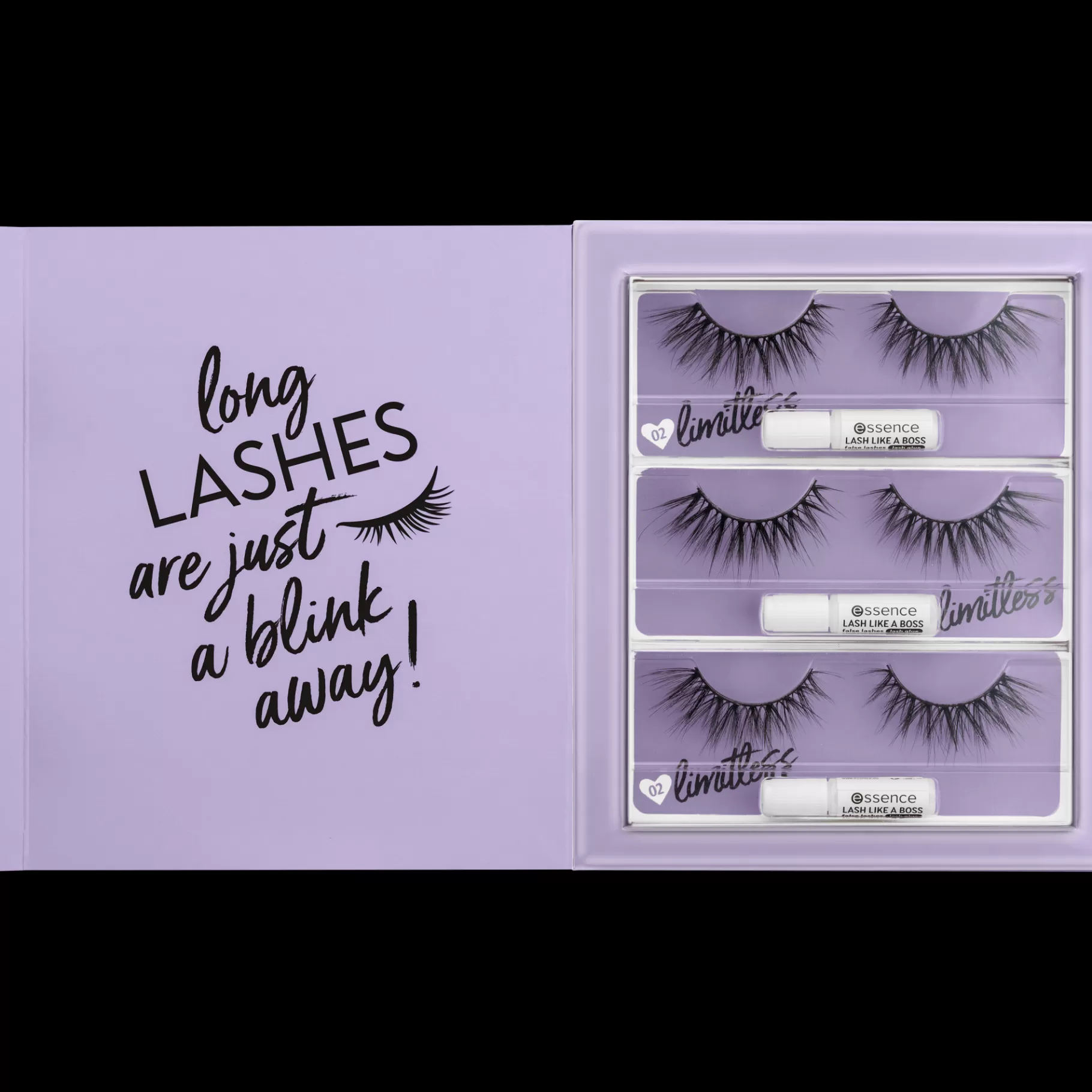 essence 3x LASH LIKE A BOSS false lashes set 02 - My lashes are Limitless Cheap