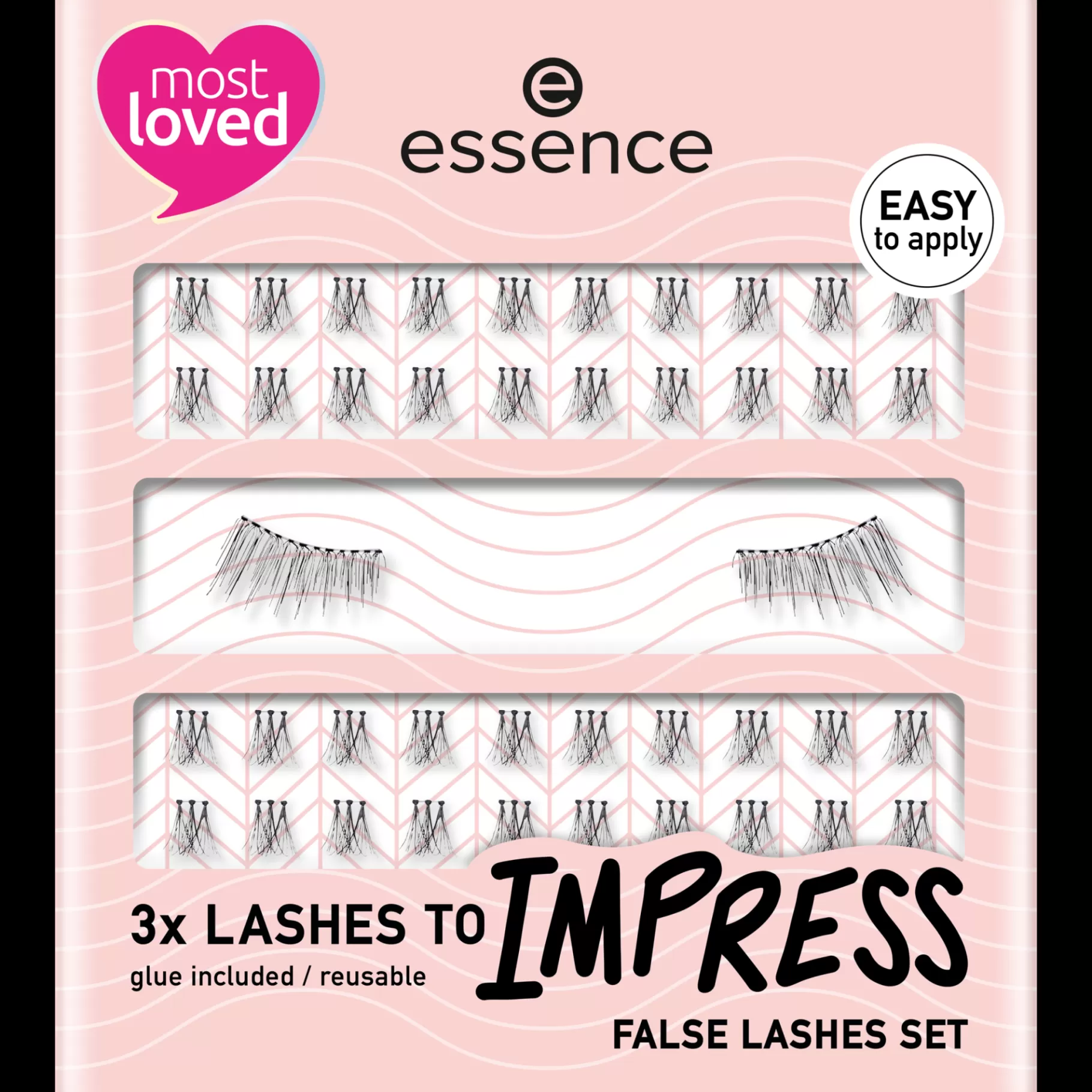 essence 3x LASHES TO IMPRESS false lashes set Hot